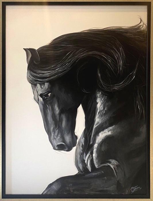 Shadow Mustang - 50.5x38.5" Acrylic on Canvas