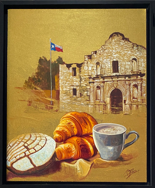 Alamo Brunch - 26.5 x 32.5" Acrylic & Oil on Canvas