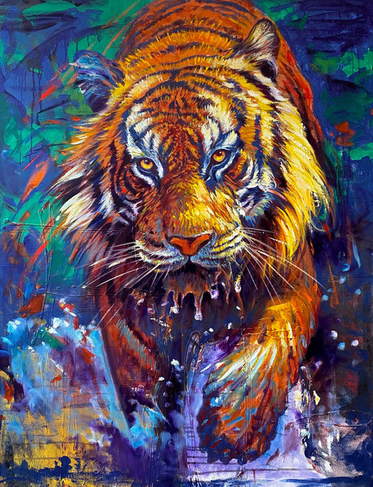 Eye of the Tiger - 36x48" Oil & Acrylic on canvas