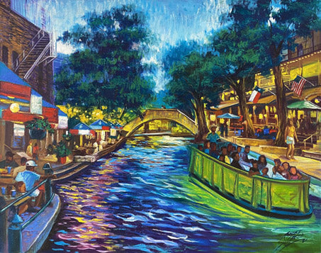 "Colorful Riverwalk" Fine Art Print