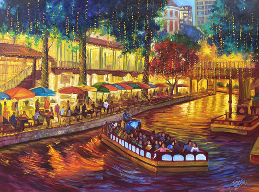 "San Antonio Riverwalk: Christmas Day" Fine Art Print