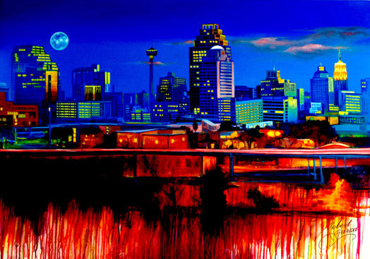 "San Antonio Skyline" Fine Art Print