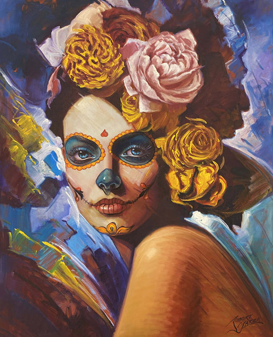 "Woman With Flowers" Fine Art Print